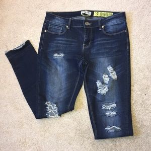 Distressed jeans